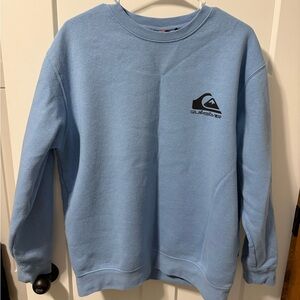 Quiksilver Men's Sky Blue Crewneck Sweatshirt with Chest Logo